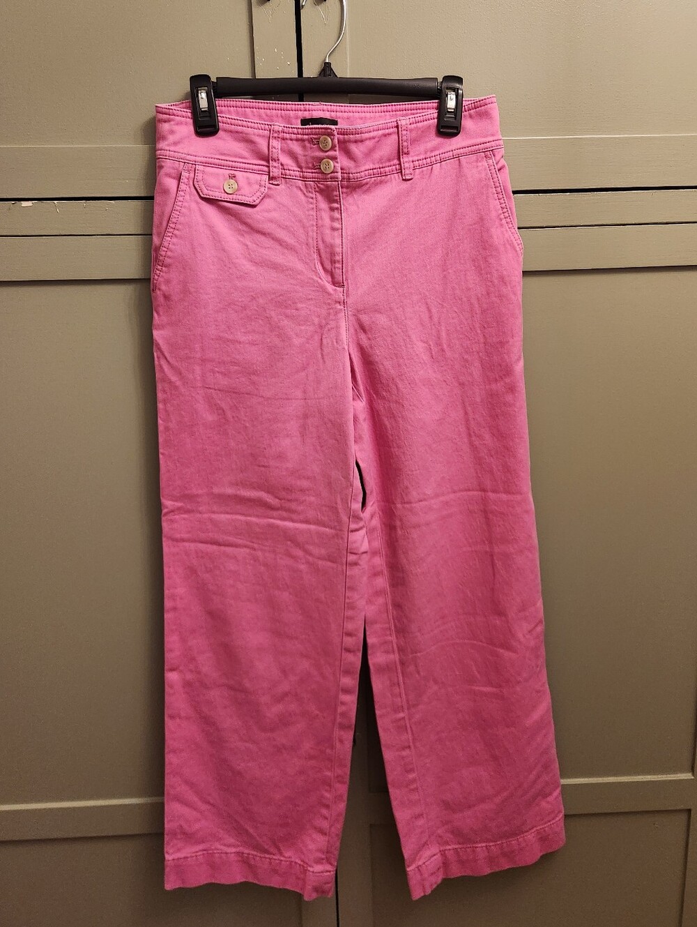 Talbots Twill Wide-Leg Pants - Picture 2 of 5